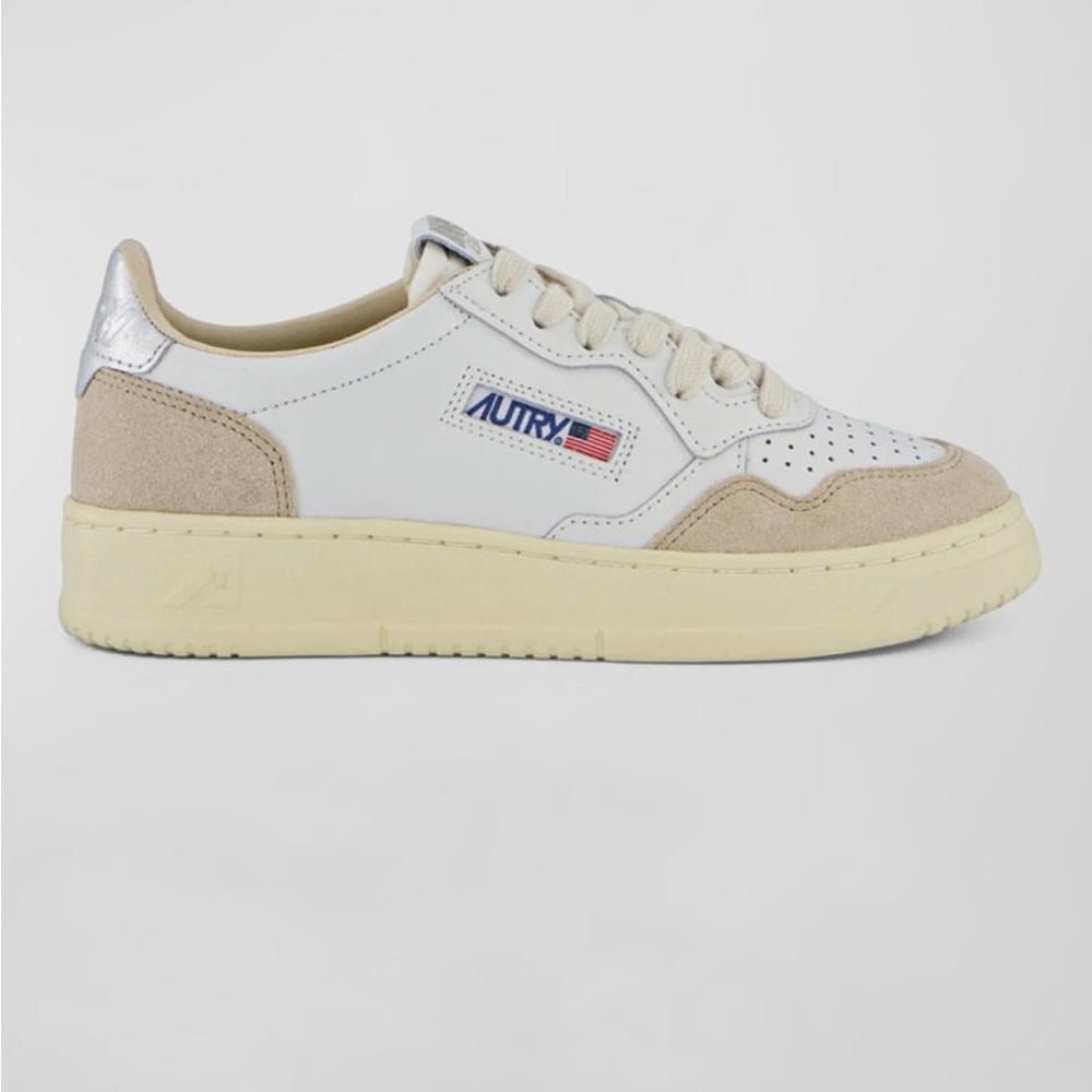 Autry Women's White and Tan Sneakers